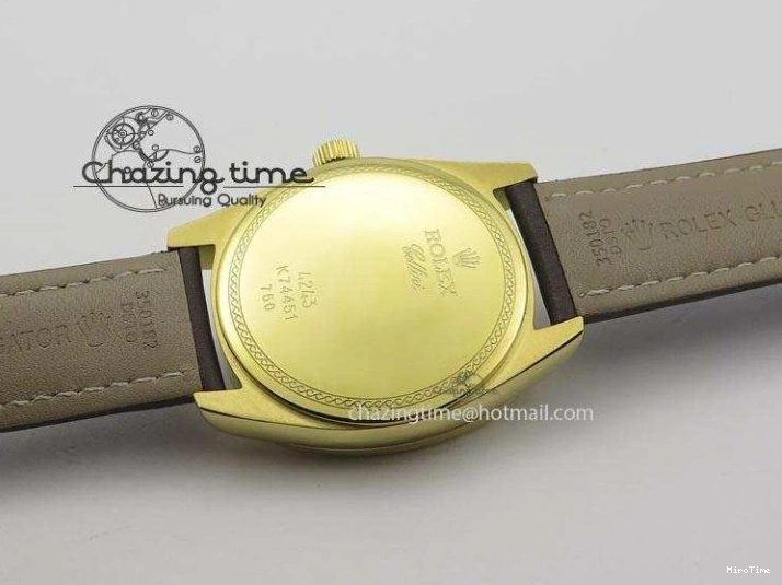 MiroTime 0328 Cellini Date YG White Numeral Dial On Brown Leather Strap A Affordable 3883